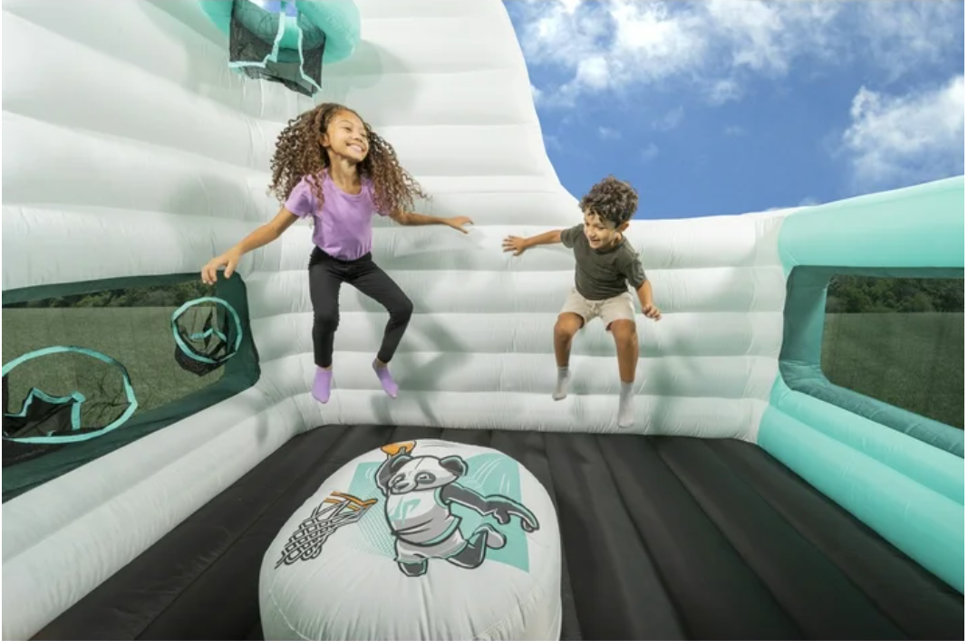 Toddler Ultimate Sports Inflatable Bounce House with Movie Projector Screen, 4-in-1, 8' X 10'