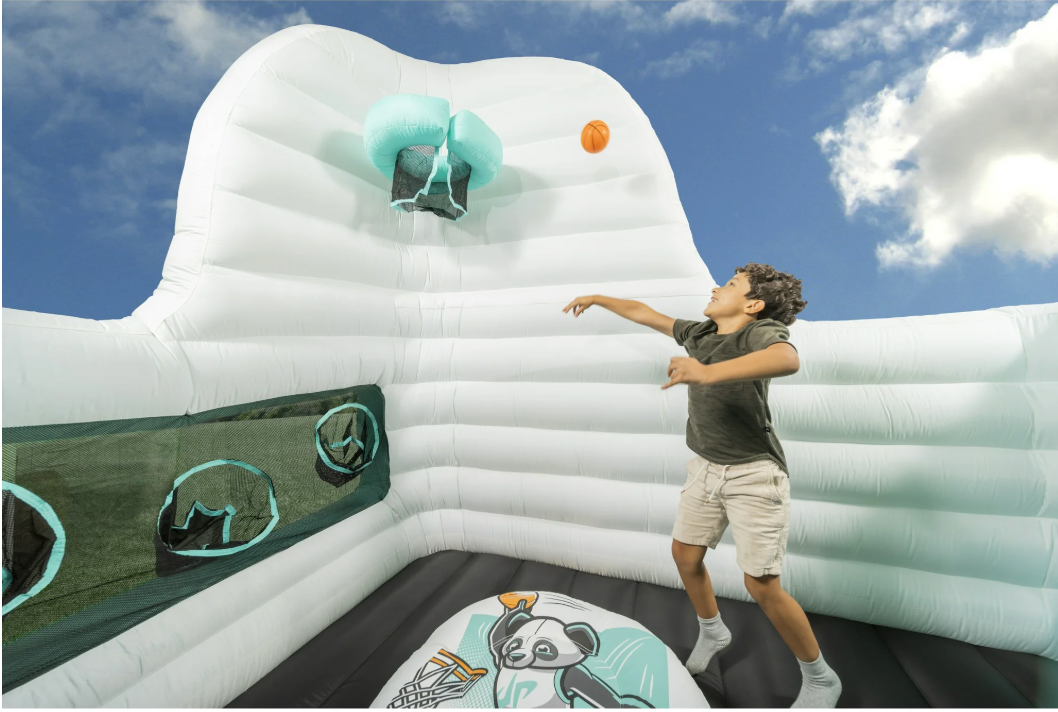 Toddler Ultimate Sports Inflatable Bounce House with Movie Projector Screen, 4-in-1, 8' X 10'