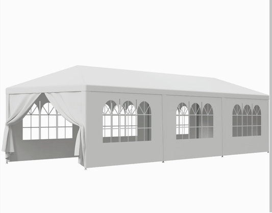 10x30 White Tent With Side Walls